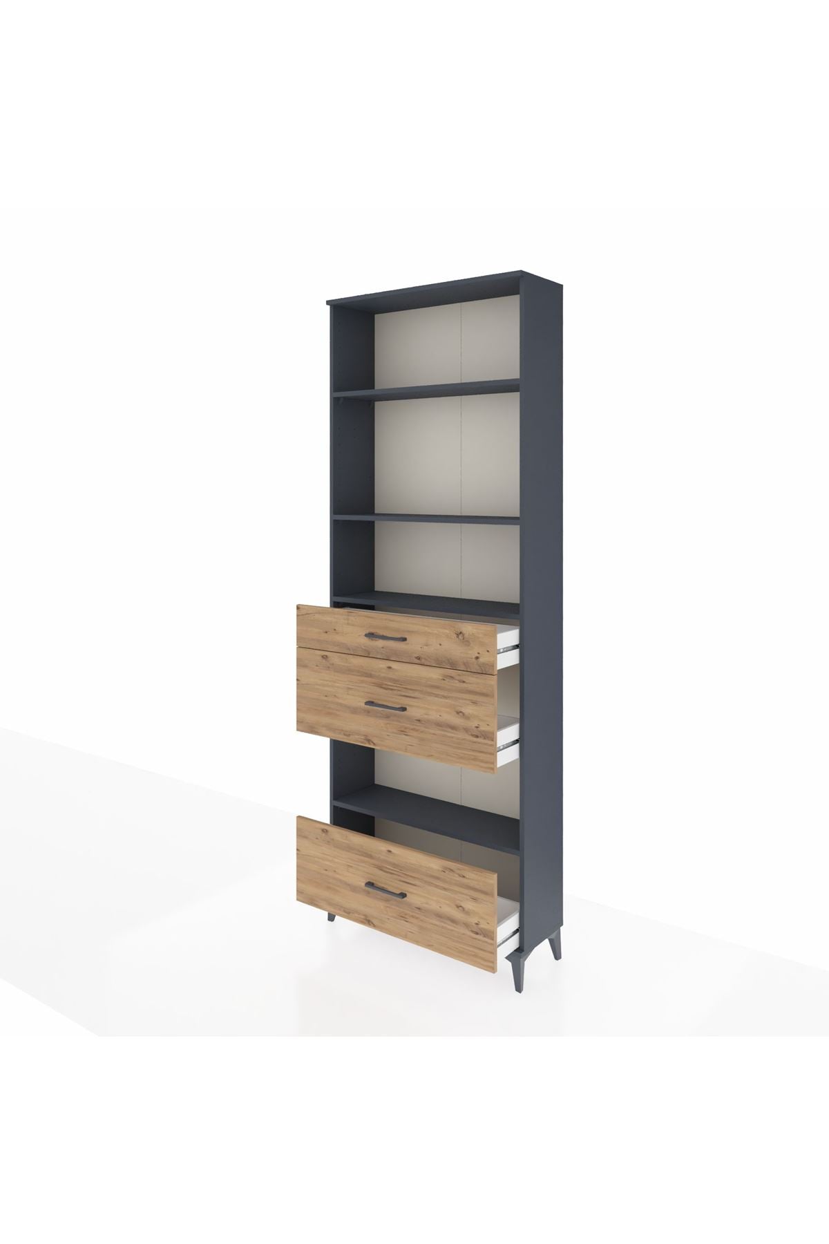 Arges Dolap 4 Raflı 3 Çekmeceli 88x30x243 - S33M152V6A