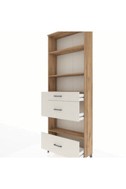 Arges Dolap 4 Raflı 3 Çekmeceli 88x30x243 - S33M152V7A