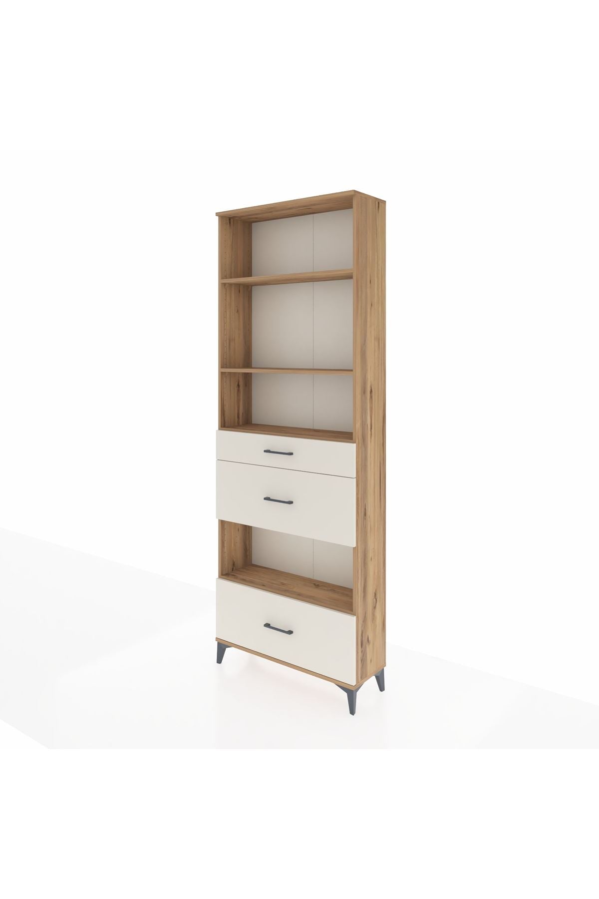 Arges Dolap 4 Raflı 3 Çekmeceli 88x30x243 - S33M152V7A