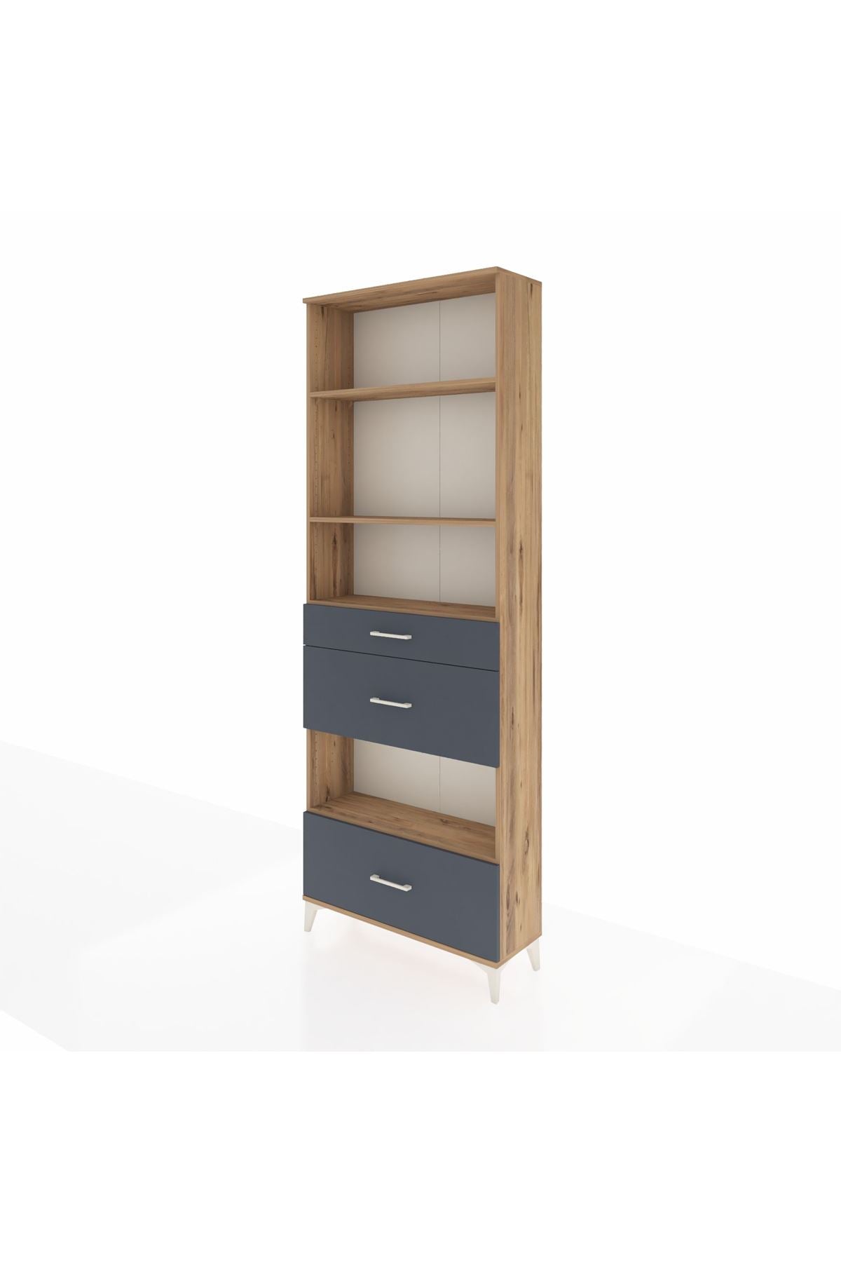 Arges Dolap 4 Raflı 3 Çekmeceli 88x30x243 - S33M152V8A