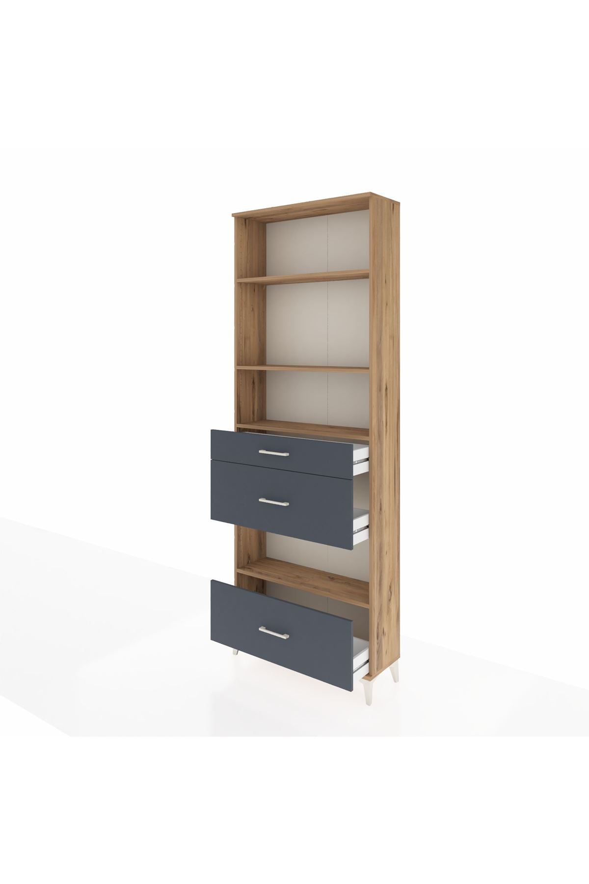 Arges Dolap 4 Raflı 3 Çekmeceli 88x30x243 - S33M152V8A