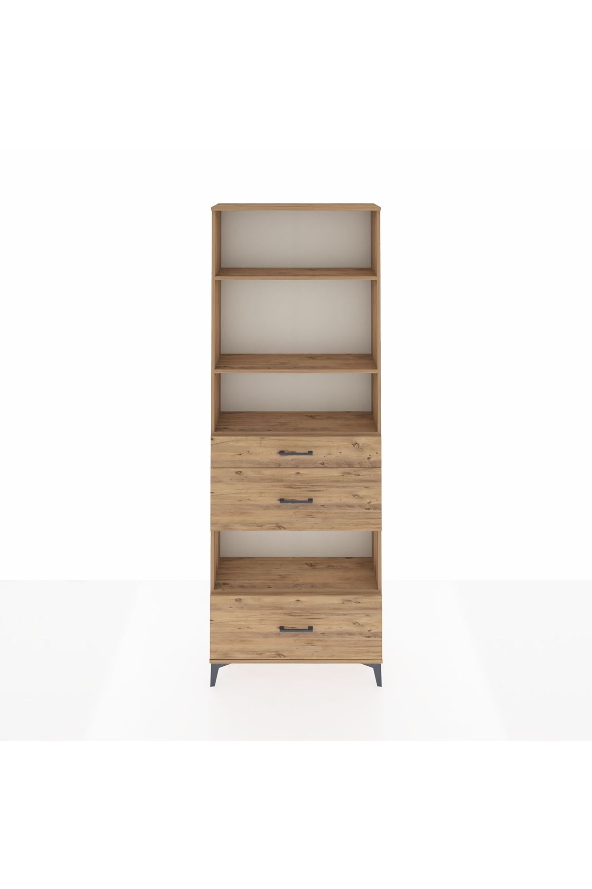 Arges Dolap 4 Raflı 3 Çekmeceli 88x30x243 - S33M152V9A