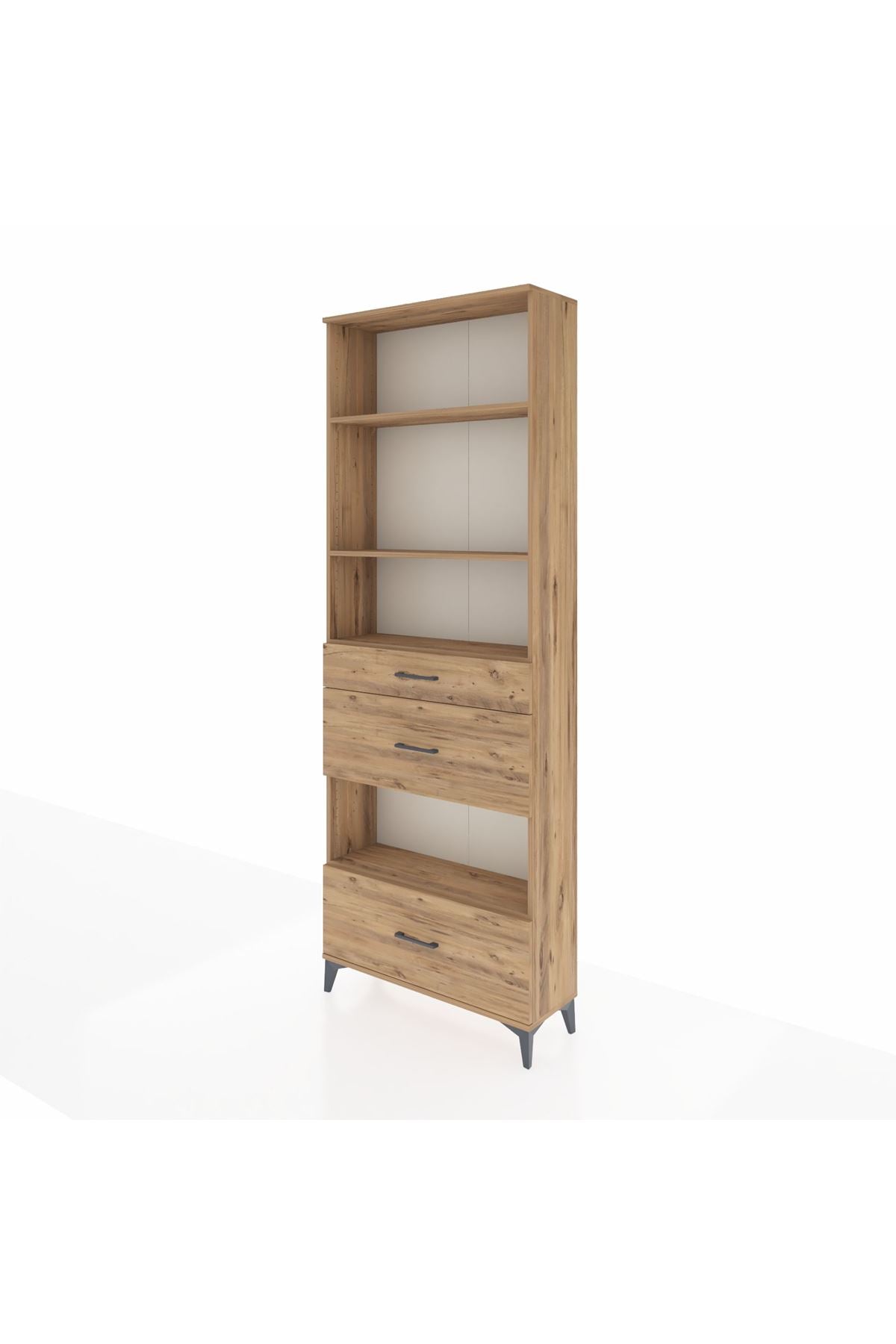 Arges Dolap 4 Raflı 3 Çekmeceli 88x30x243 - S33M152V9A
