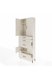 Arges Dolap 4 Raflı 4 Çekmeceli 4 Kapaklı 88x30x243 - S33M153V1A
