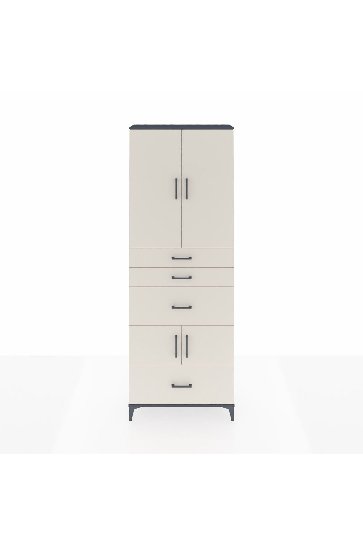 Arges Dolap 4 Raflı 4 Çekmeceli 4 Kapaklı 88x30x243 - S33M153V4A
