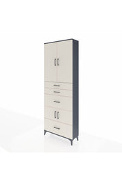Arges Dolap 4 Raflı 4 Çekmeceli 4 Kapaklı 88x30x243 - S33M153V4A