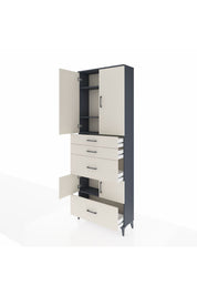 Arges Dolap 4 Raflı 4 Çekmeceli 4 Kapaklı 88x30x243 - S33M153V4A