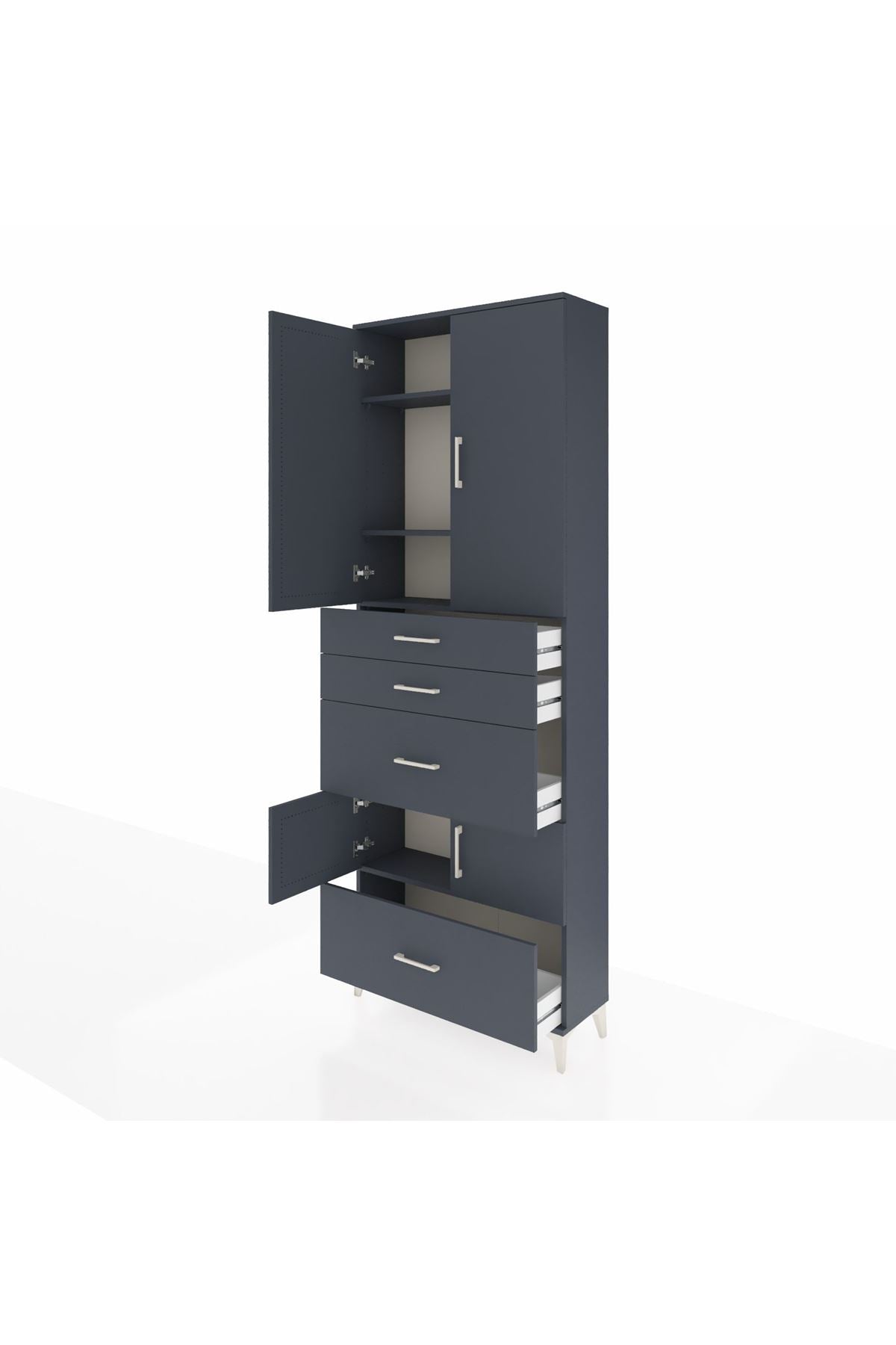 Arges Dolap 4 Raflı 4 Çekmeceli 4 Kapaklı 88x30x243 - S33M153V5A