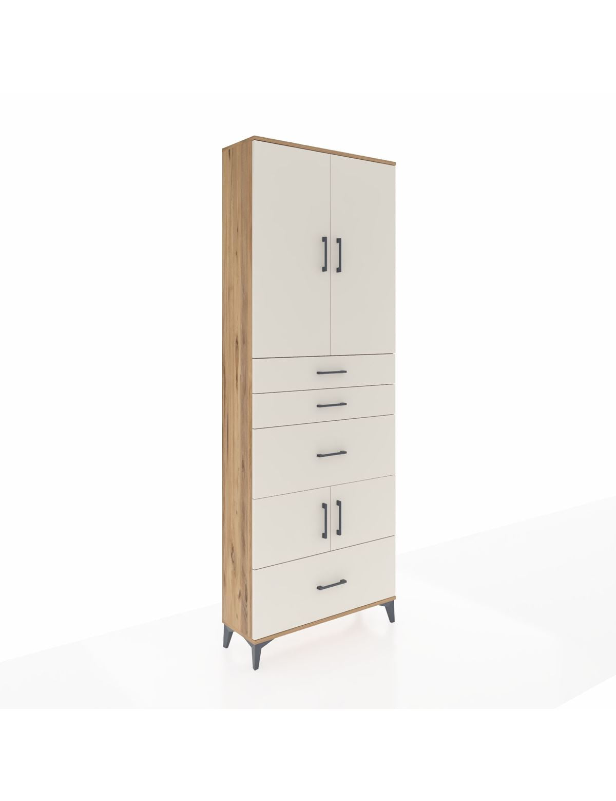 Arges Dolap 4 Raflı 4 Çekmeceli 4 Kapaklı 88x30x243 - S33M153V7A