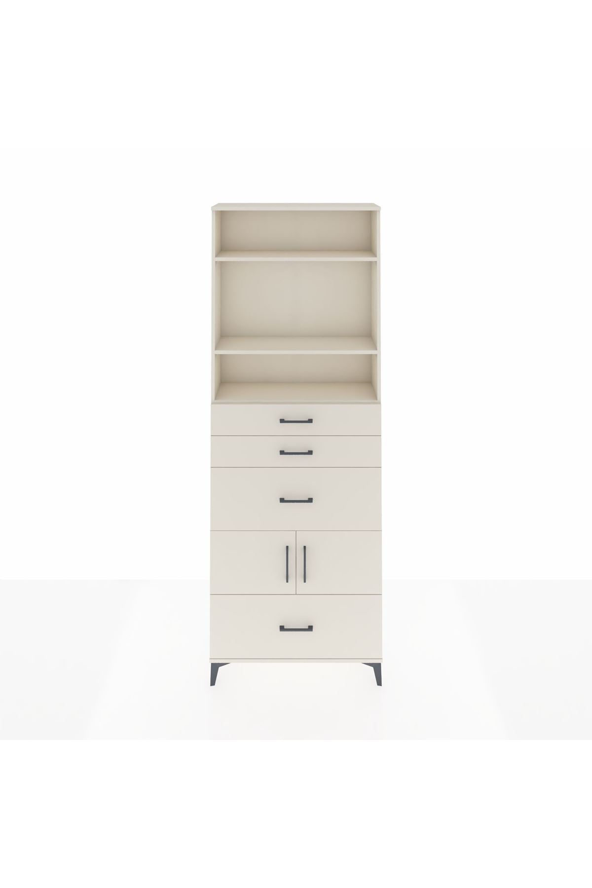 Arges Dolap 4 Raflı 4 Çekmeceli 2 Kapaklı 88x30x243 - S33M154V1A