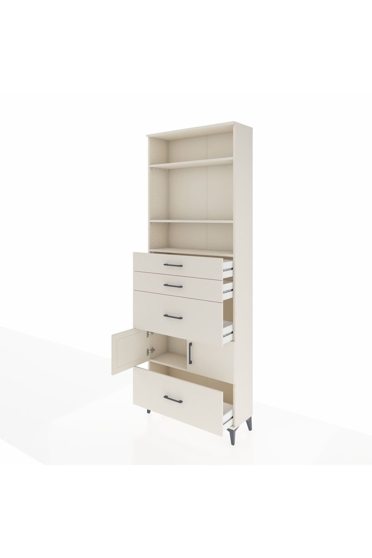 Arges Dolap 4 Raflı 4 Çekmeceli 2 Kapaklı 88x30x243 - S33M154V1A