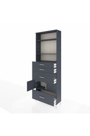 Arges Dolap 4 Raflı 4 Çekmeceli 2 Kapaklı 88x30x243 - S33M154V5A
