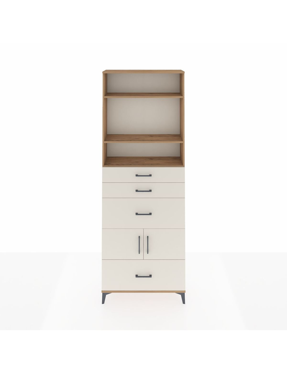 Arges Dolap 4 Raflı 4 Çekmeceli 2 Kapaklı 88x30x243 - S33M154V7A