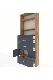 Arges Dolap 4 Raflı 4 Çekmeceli 2 Kapaklı 88x30x243 - S33M154V8A
