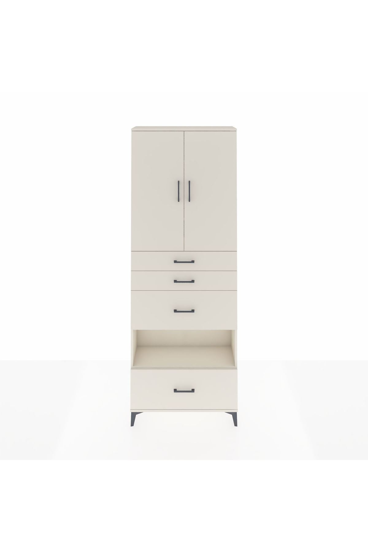Arges Dolap 4 Raflı 4 Çekmeceli 2 Kapaklı 88x30x243 - S33M155V1A