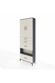 Arges Dolap 4 Raflı 4 Çekmeceli 2 Kapaklı 88x30x243 - S33M155V4A