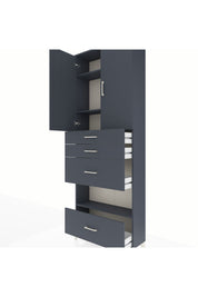 Arges Dolap 4 Raflı 4 Çekmeceli 2 Kapaklı 88x30x243 - S33M155V5A