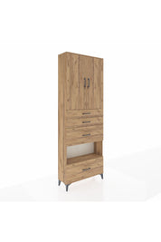 Arges Dolap 4 Raflı 4 Çekmeceli 2 Kapaklı 88x30x243 - S33M155V9A