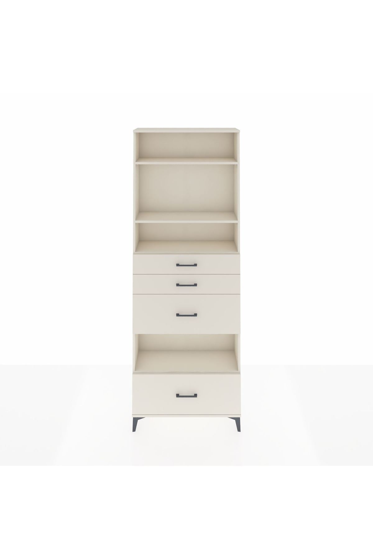 Arges Dolap 4 Raflı 4 Çekmeceli 88x30x243 - S33M156V1A