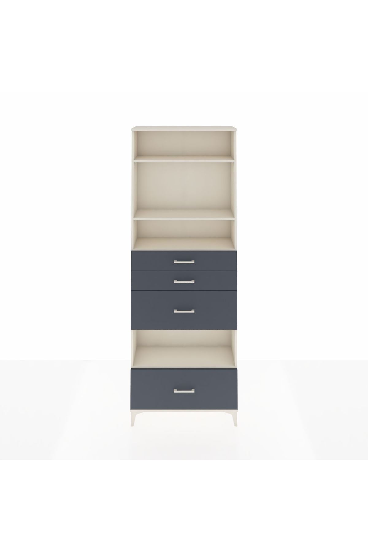 Arges Dolap 4 Raflı 4 Çekmeceli 88x30x243 - S33M156V2A