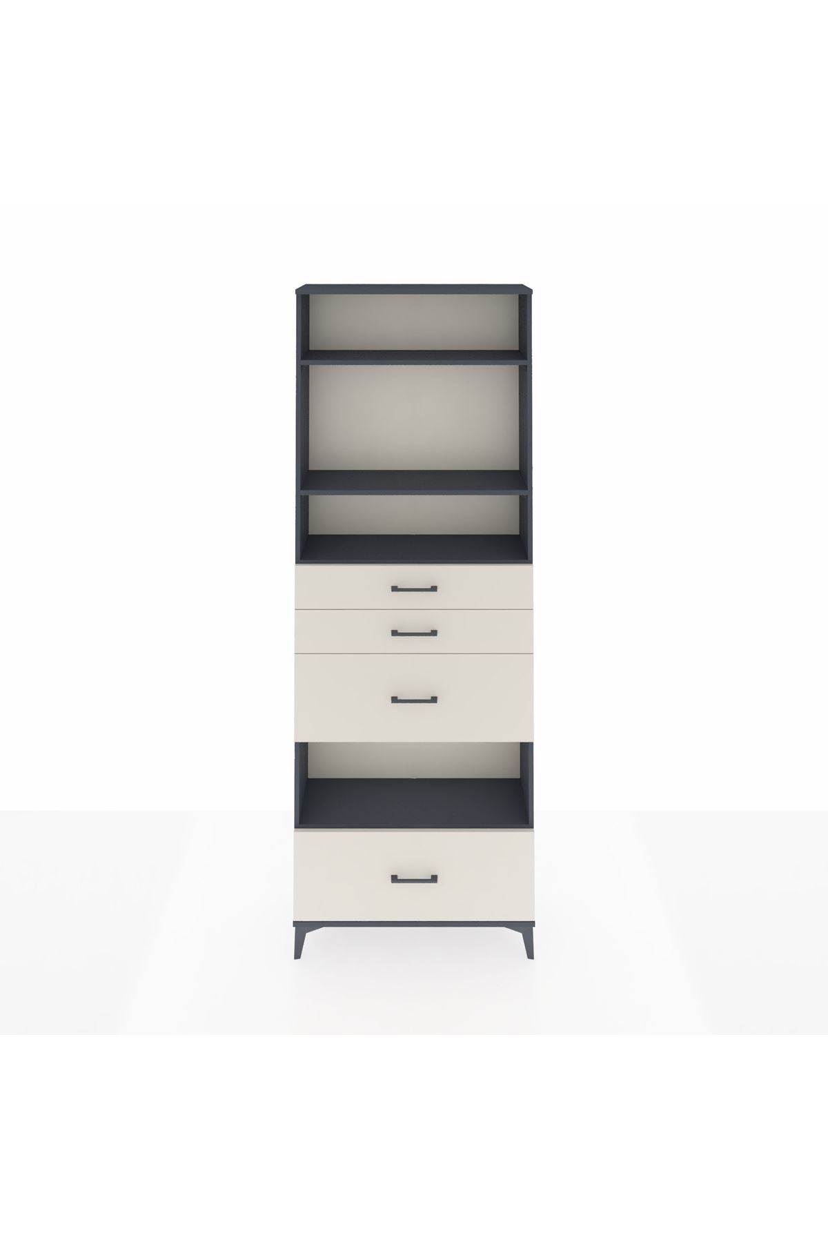 Arges Dolap 4 Raflı 4 Çekmeceli 88x30x243 - S33M156V4A