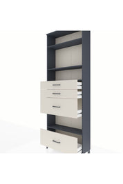 Arges Dolap 4 Raflı 4 Çekmeceli 88x30x243 - S33M156V4A