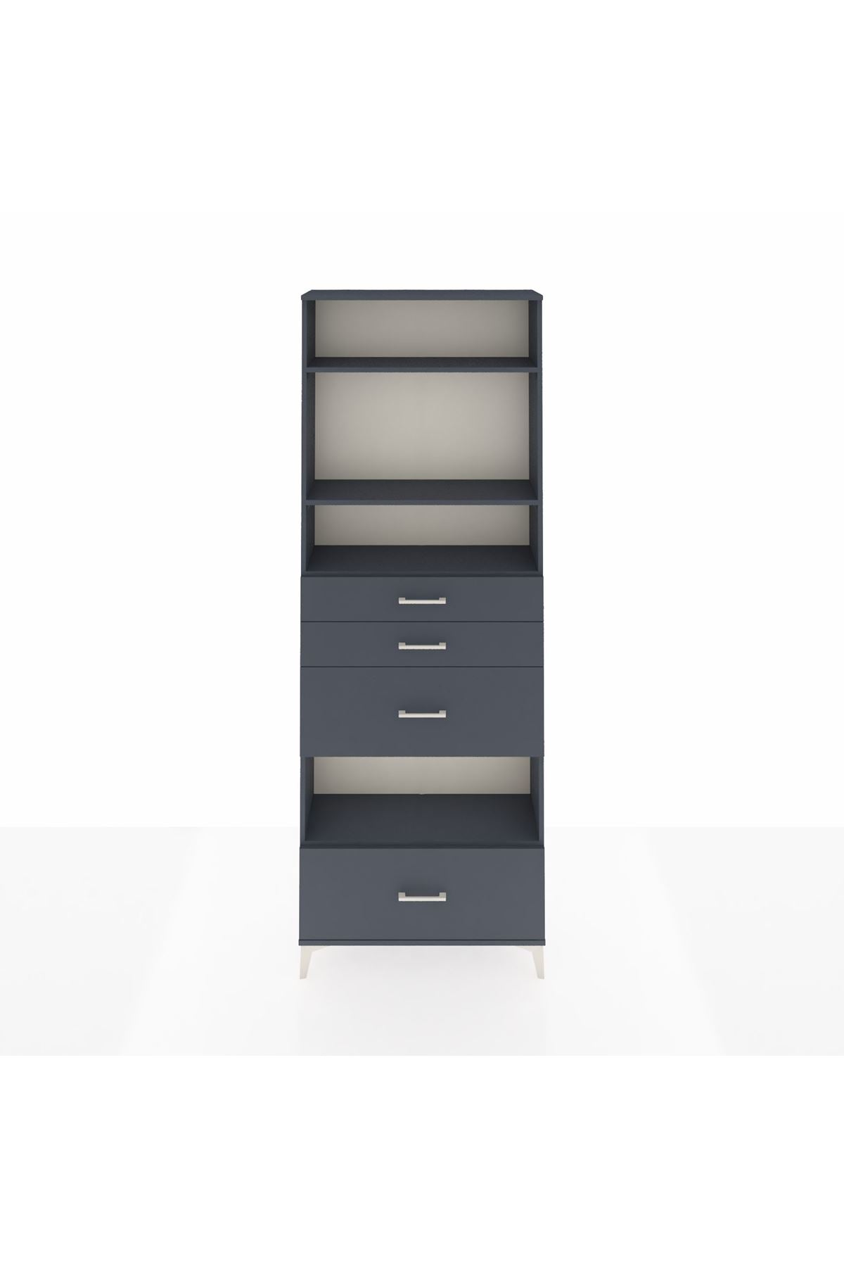 Arges Dolap 4 Raflı 4 Çekmeceli 88x30x243 - S33M156V5A