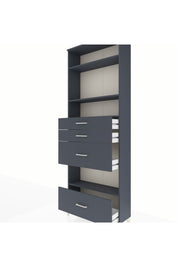 Arges Dolap 4 Raflı 4 Çekmeceli 88x30x243 - S33M156V5A