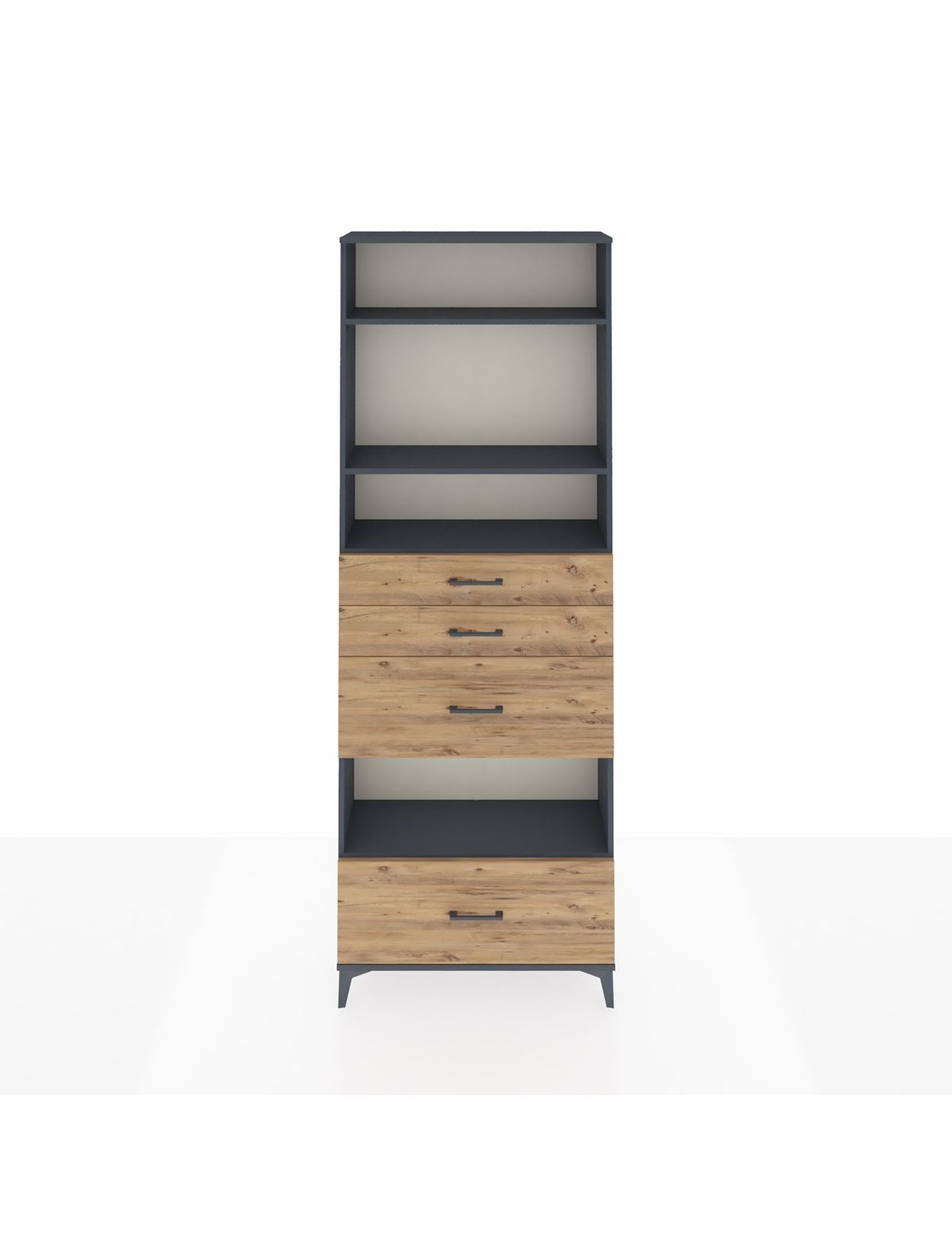 Arges Dolap 4 Raflı 4 Çekmeceli 88x30x243 - S33M156V6A