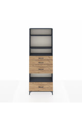 Arges Dolap 4 Raflı 4 Çekmeceli 88x30x243