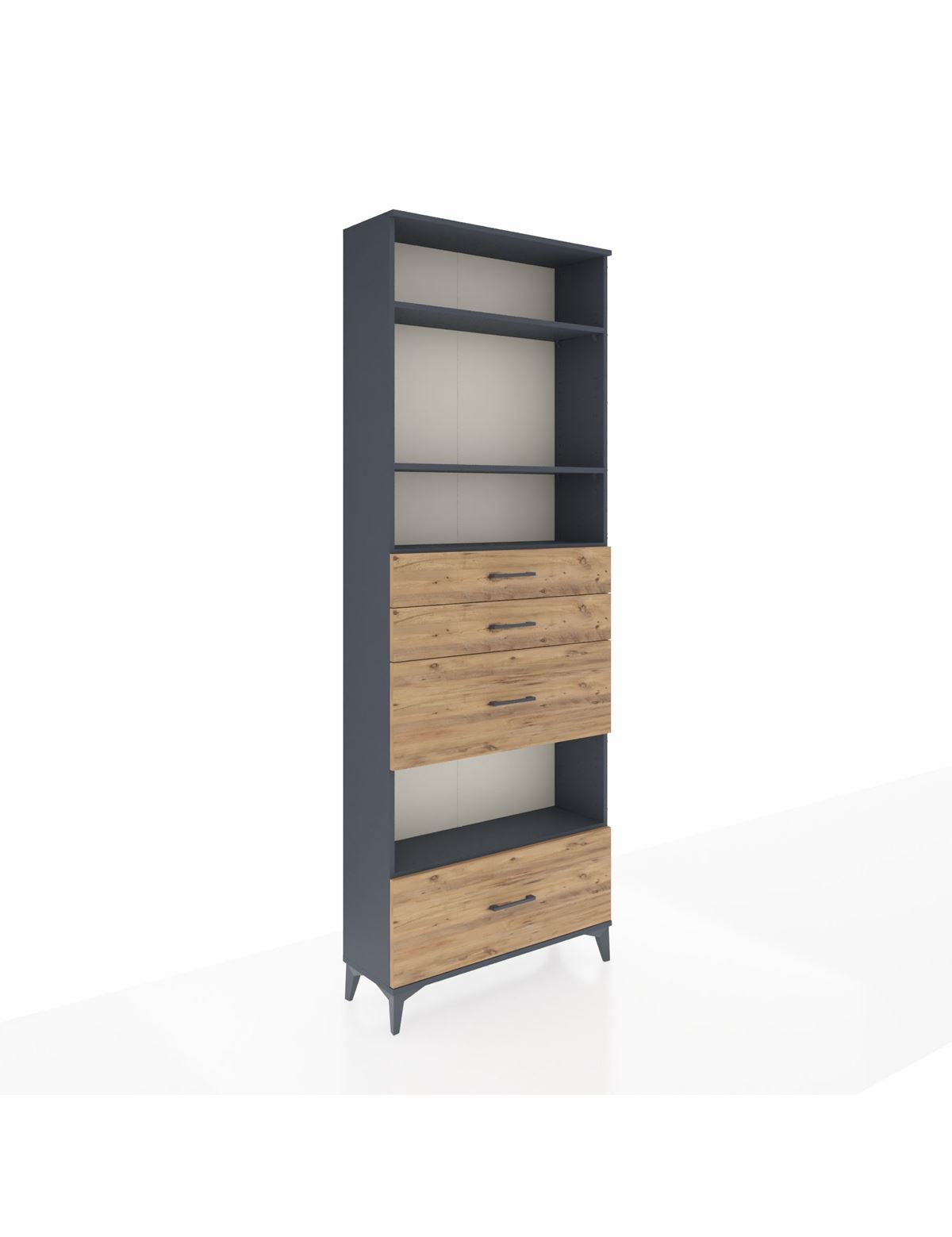 Arges Dolap 4 Raflı 4 Çekmeceli 88x30x243 - S33M156V6A