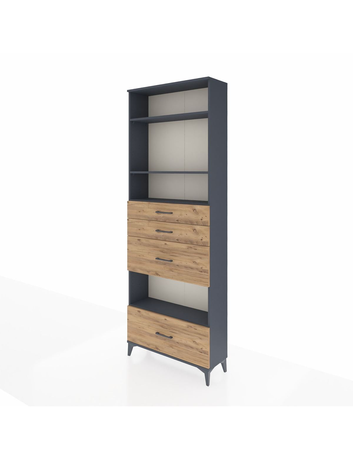 Arges Dolap 4 Raflı 4 Çekmeceli 88x30x243 - S33M156V6A