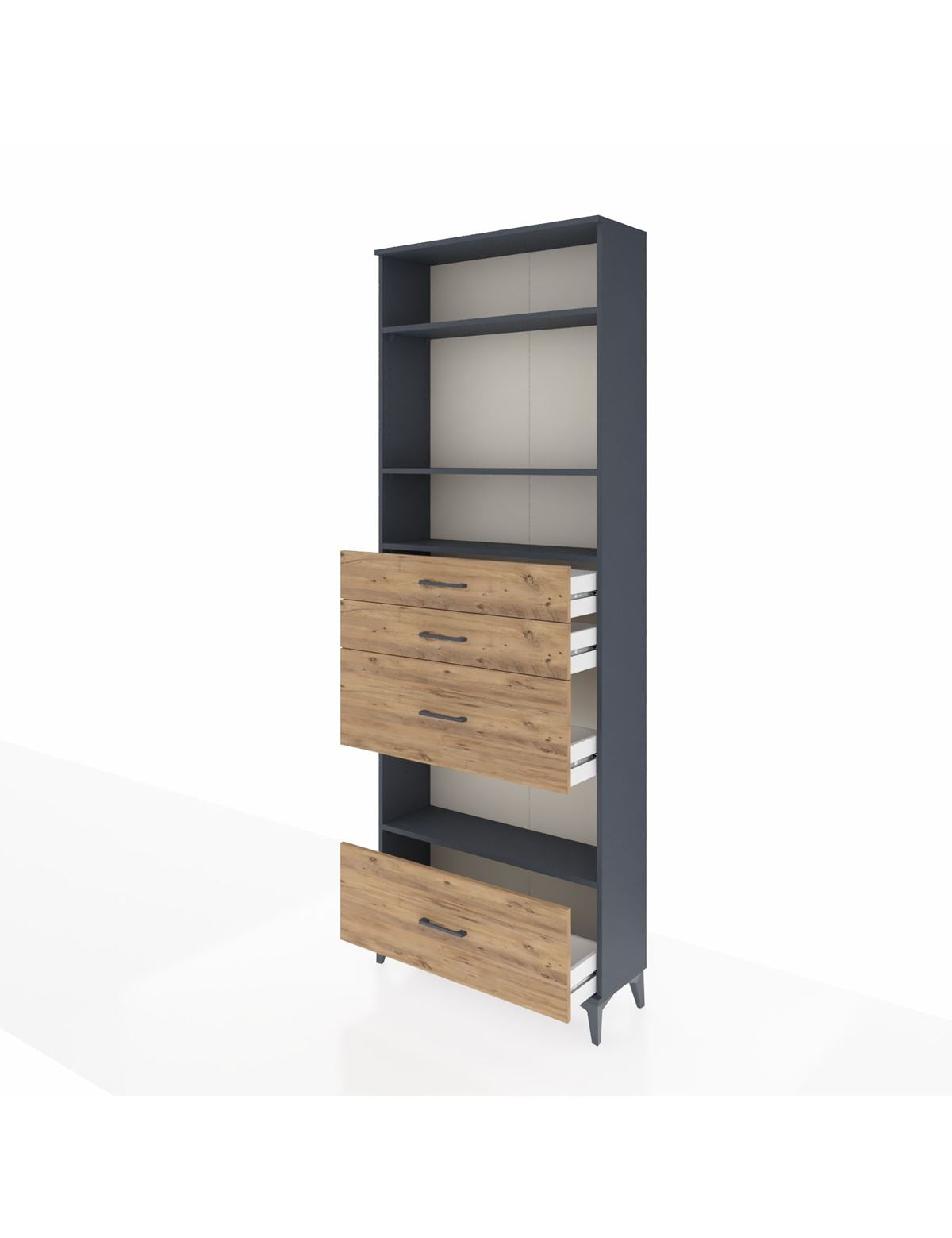 Arges Dolap 4 Raflı 4 Çekmeceli 88x30x243 - S33M156V6A
