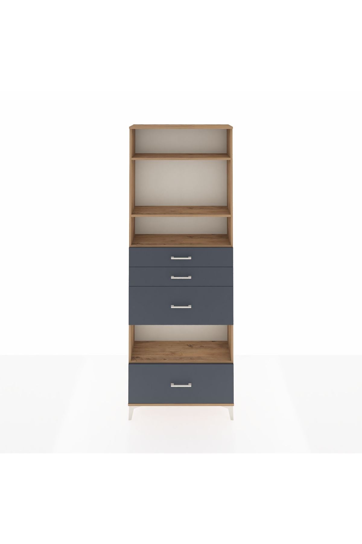 Arges Dolap 4 Raflı 4 Çekmeceli 88x30x243 - S33M156V8A