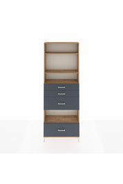 Arges Dolap 4 Raflı 4 Çekmeceli 88x30x243 - S33M156V8A