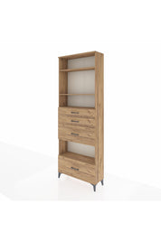 Arges Dolap 4 Raflı 4 Çekmeceli 88x30x243 - S33M156V9A