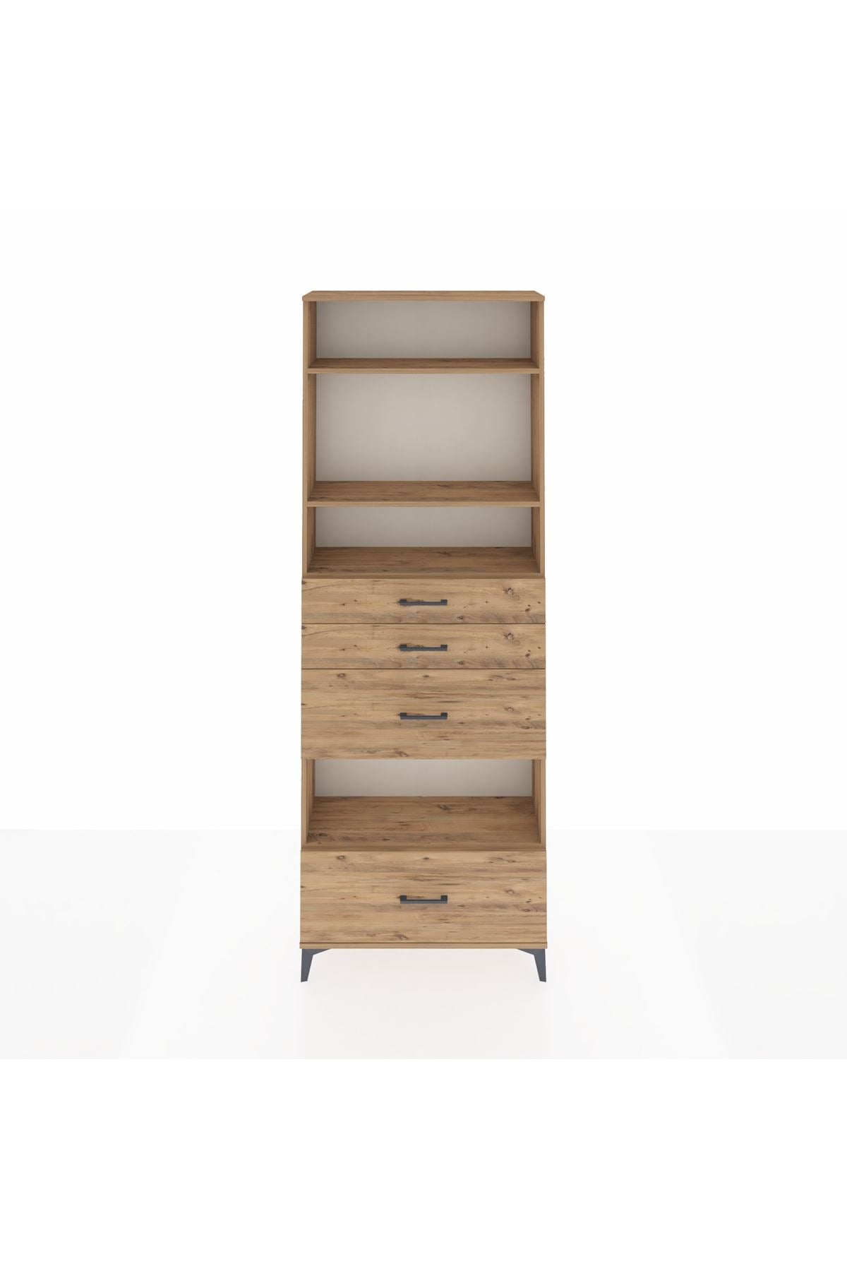 Arges Dolap 4 Raflı 4 Çekmeceli 88x30x243 - S33M156V9A