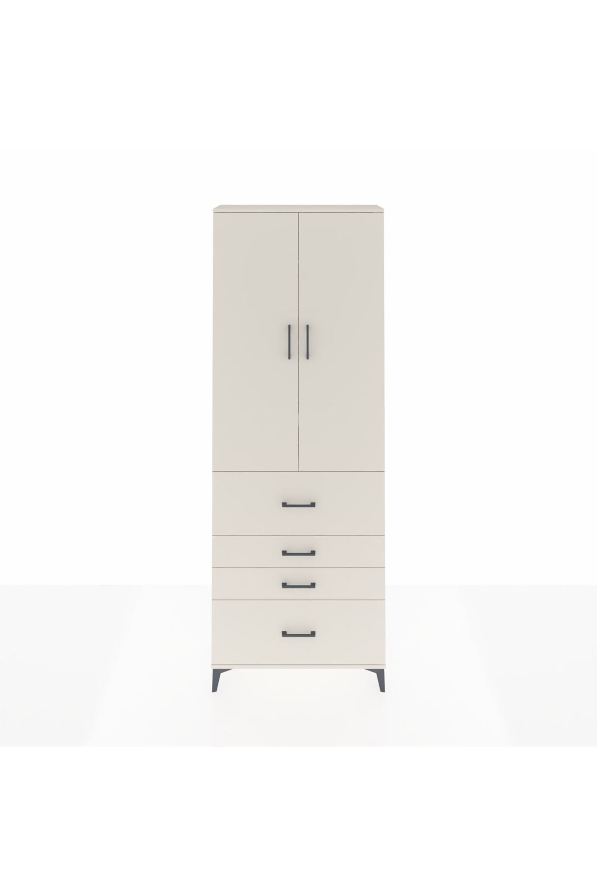 Arges Dolap 4 Raflı 4 Çekmeceli 2 Kapaklı 88x30x243 - S33M157V1A