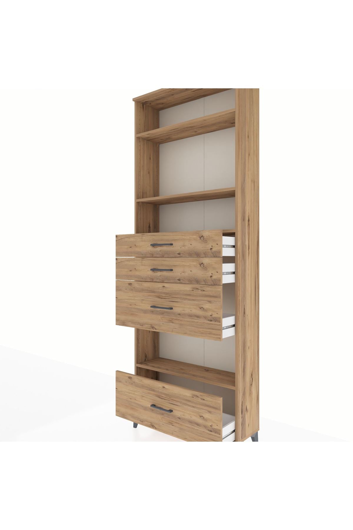 Arges Dolap 4 Raflı 4 Çekmeceli 88x30x243 - S33M156V9A