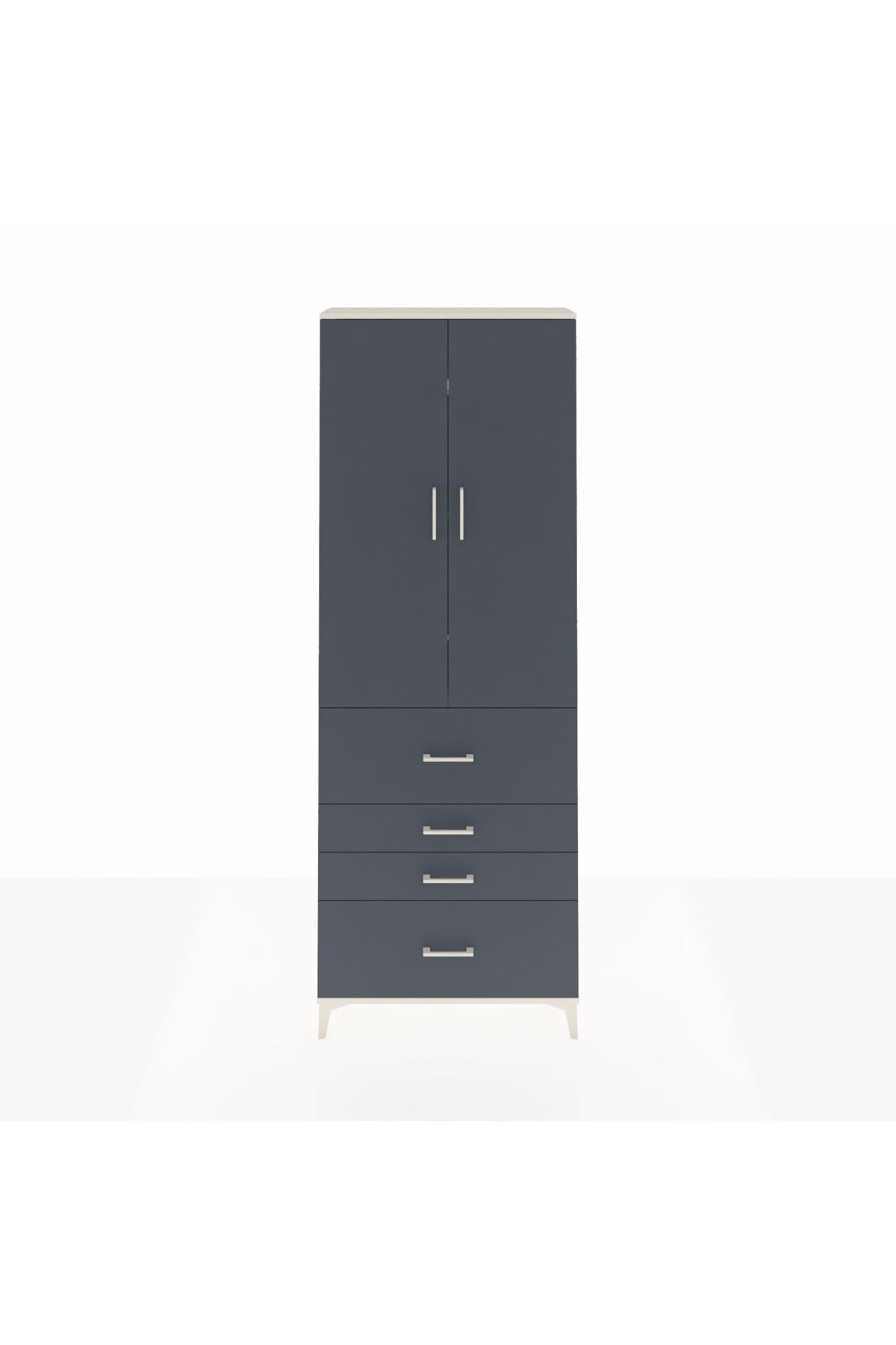 Arges Dolap 4 Raflı 4 Çekmeceli 2 Kapaklı 88x30x243 - S33M157V2A