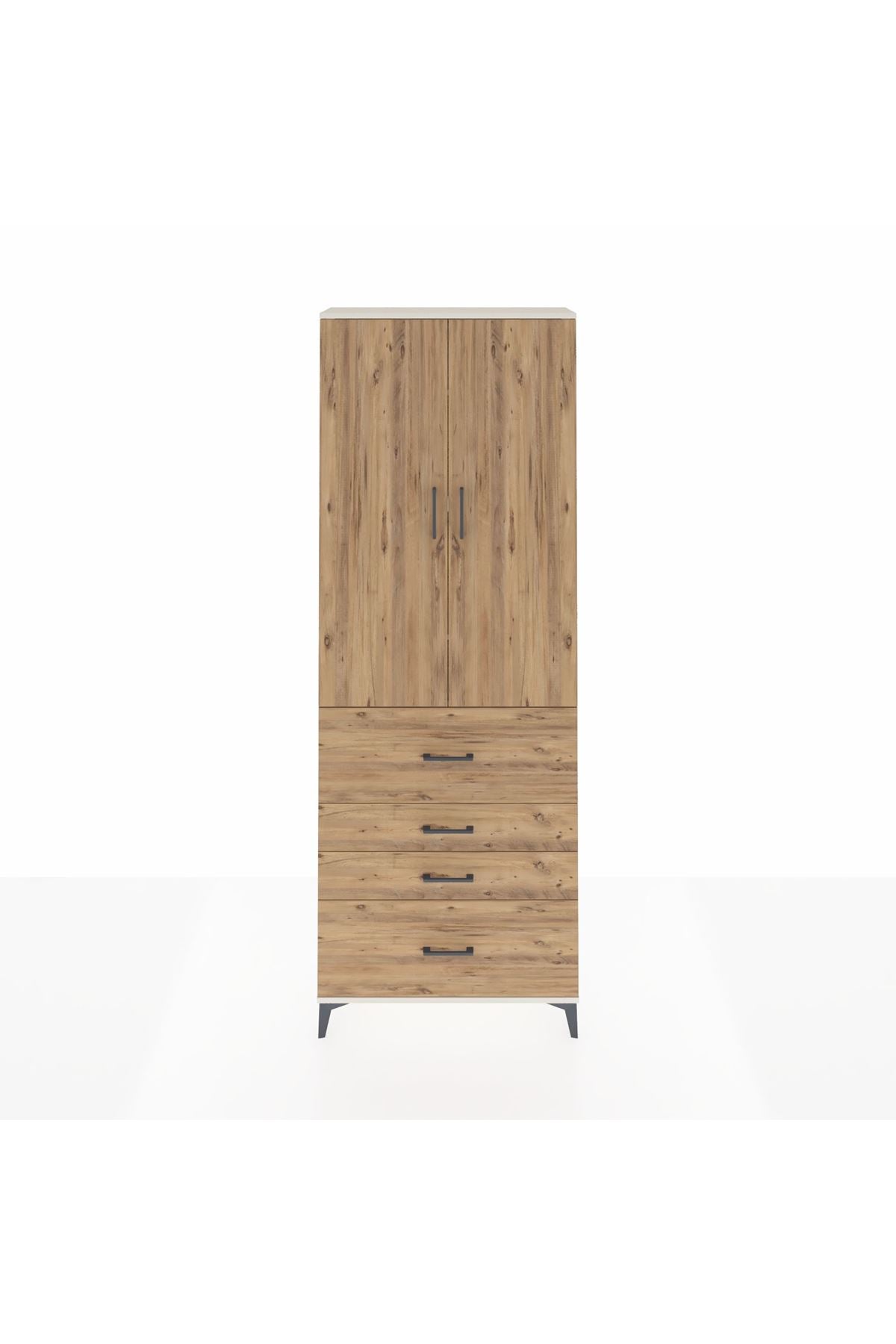 Arges Dolap 4 Raflı 4 Çekmeceli 2 Kapaklı 88x30x243 - S33M157V3A