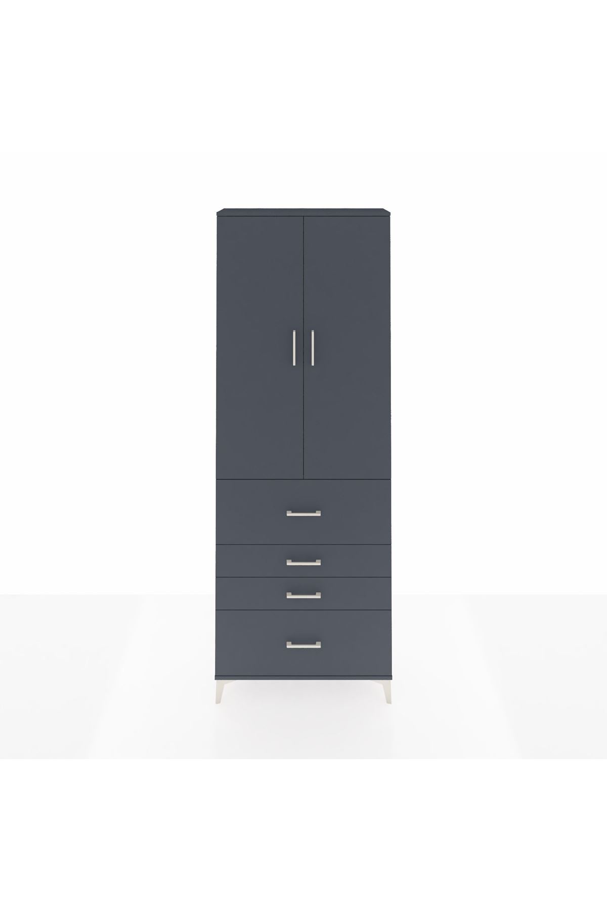 Arges Dolap 4 Raflı 4 Çekmeceli 2 Kapaklı 88x30x243 - S33M157V5A