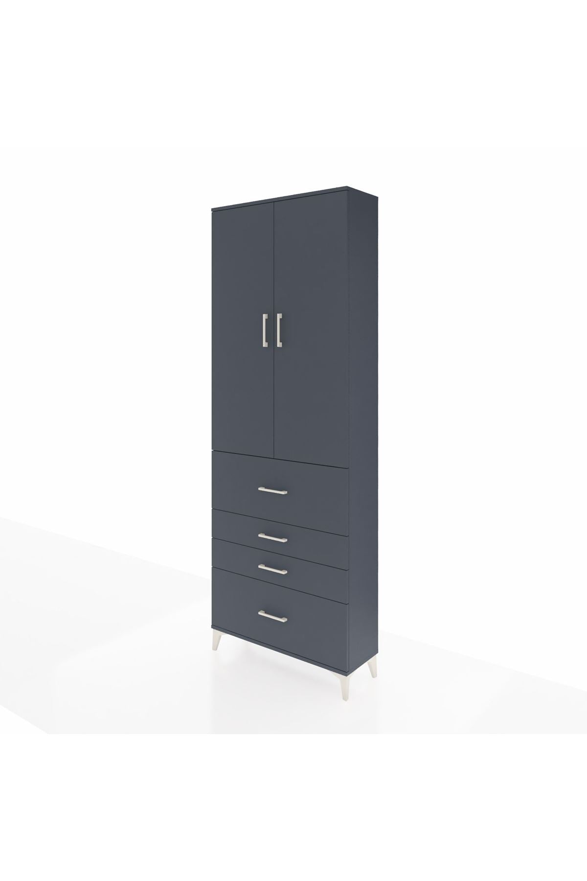 Arges Dolap 4 Raflı 4 Çekmeceli 2 Kapaklı 88x30x243 - S33M157V5A
