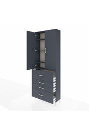 Arges Dolap 4 Raflı 4 Çekmeceli 2 Kapaklı 88x30x243 - S33M157V5A