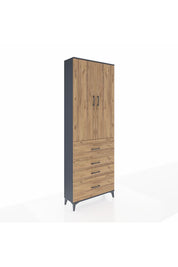 Arges Dolap 4 Raflı 4 Çekmeceli 2 Kapaklı 88x30x243 - S33M157V6A