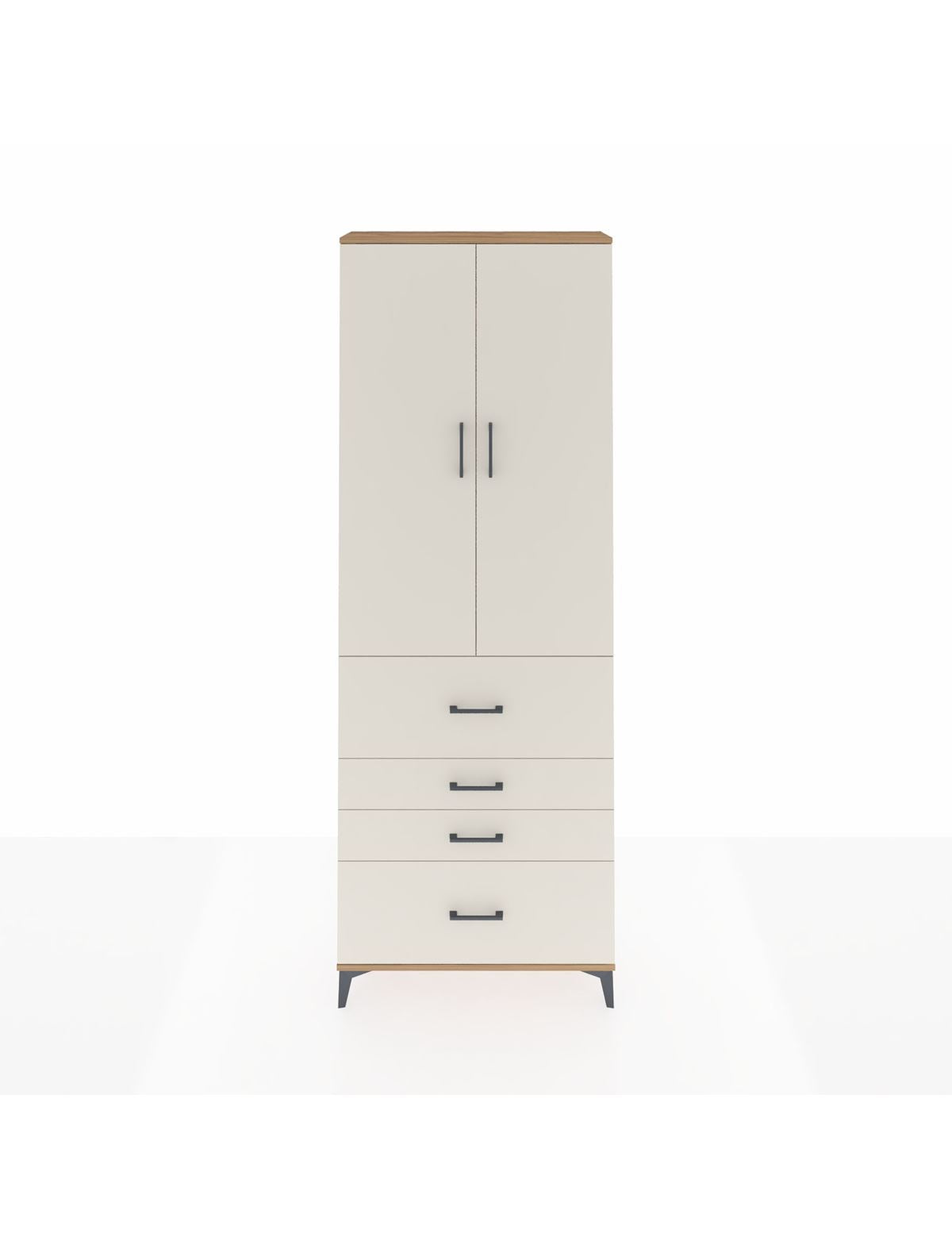Arges Dolap 4 Raflı 4 Çekmeceli 2 Kapaklı 88x30x243 - S33M157V7A