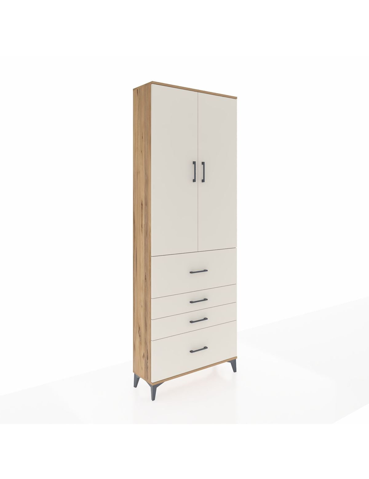 Arges Dolap 4 Raflı 4 Çekmeceli 2 Kapaklı 88x30x243 - S33M157V7A