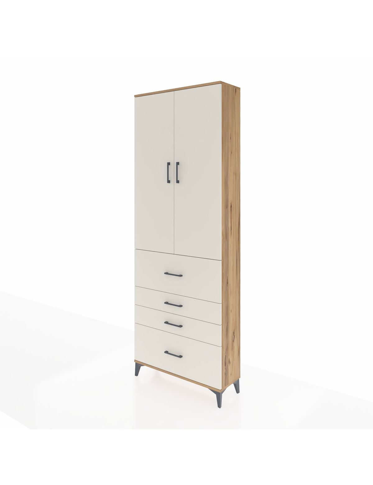 Arges Dolap 4 Raflı 4 Çekmeceli 2 Kapaklı 88x30x243 - S33M157V7A