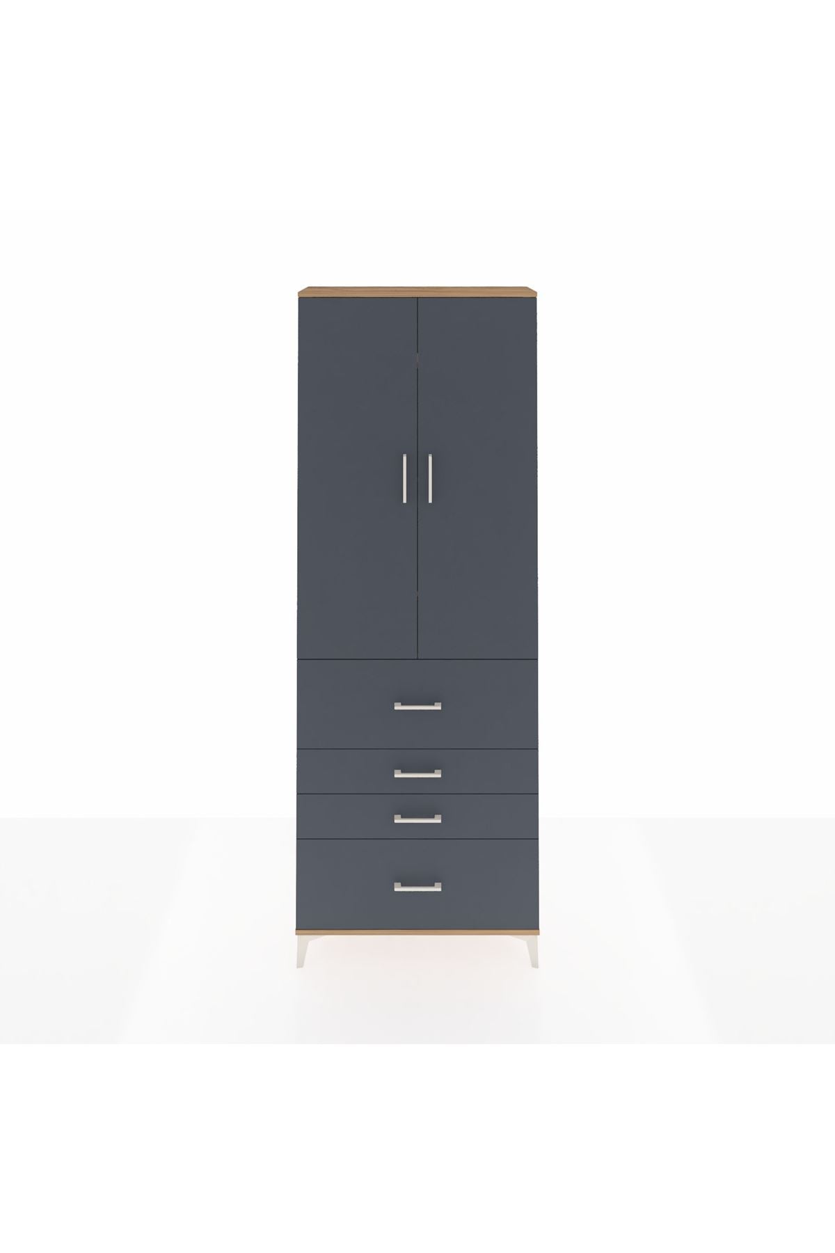 Arges Dolap 4 Raflı 4 Çekmeceli 2 Kapaklı 88x30x243 - S33M157V8A