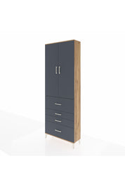 Arges Dolap 4 Raflı 4 Çekmeceli 2 Kapaklı 88x30x243 - S33M157V8A